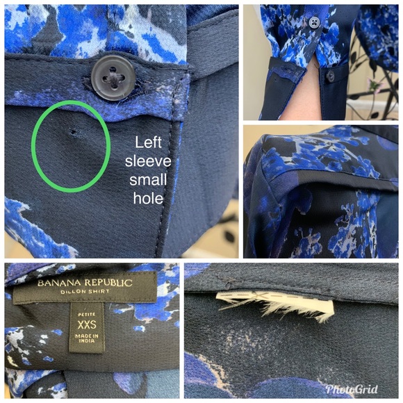 Banana Republic | Blue Floral Dillan Long Top XXS - Picture 5 of 8